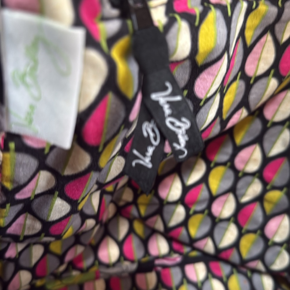 Vera Bradley Backpack 🎒 Floral Quilted black pink greens - Picture 11 of 16